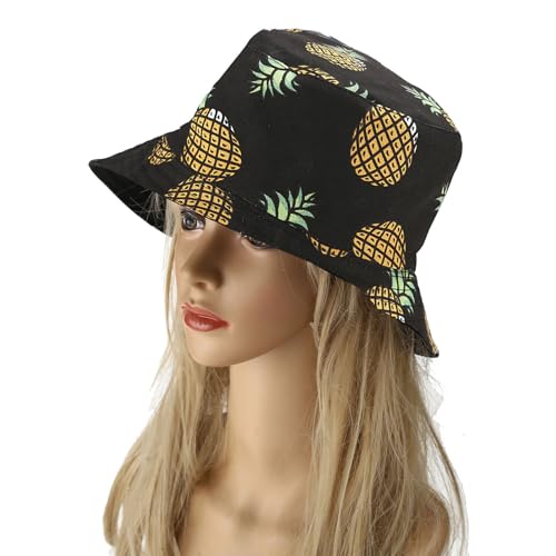 Joylife Banana Print Bucket Hat Fruit Pattern Fisherman Hats for Men Summer Sun Protection Reversible Packable Cap | Jo