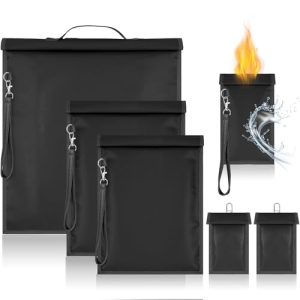 6 Pack EMP Proof Faraday Bags for Laptop Phone Car Key Tablet (Black) 6 Pack Waterproof Faraday Cage Device Signal Pro