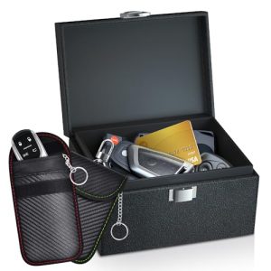 Faraday Key Fob Protector 2 Pack + RFID Signal Blocking + Car Keys + Car Security + Enhanced Signal Blocking + 2 Pack Fa