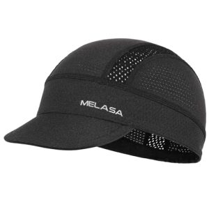 MELASA Cooling Skull Cap Helmet Liner with Sun Visor for Men and Women Running Cycling Sun Protection