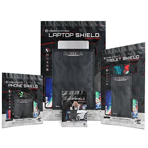 Mission Darkness RF Shielding Faraday Bag for Phone and Laptop Anti-Tracking Hacking Spying Mission Darkness EMF Reduc