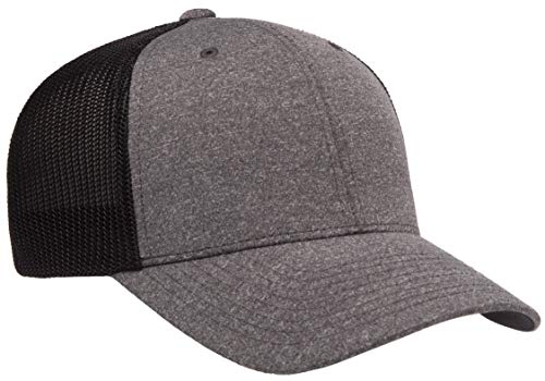 Black Flexfit Men's One-Size Trucker Cap | Alpha Black Flexfit Men's Trucker Hat | Best Selling Black Flexfit Men's Tru