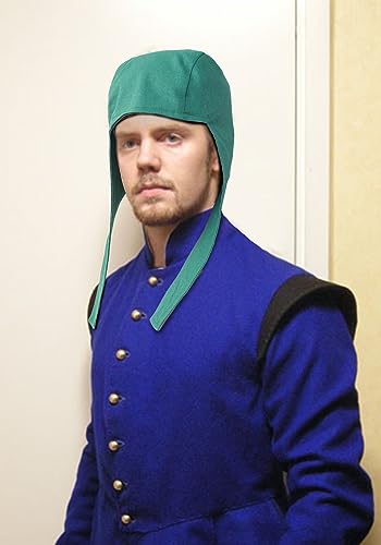 Medieval Coif Cap Linen Hats Bonnet with Ear Flaps for Cosplay and Victorian Costumes | Victorian Peasant Medieval Coif