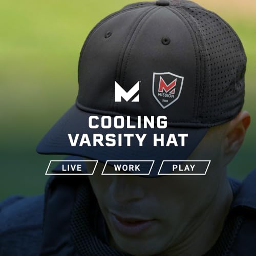 Mission Cooling Flex Varsity Hat - Unisex - Lightweight & Stretch Fit - Cools Up to 2 Hours - UPF 50 Protection