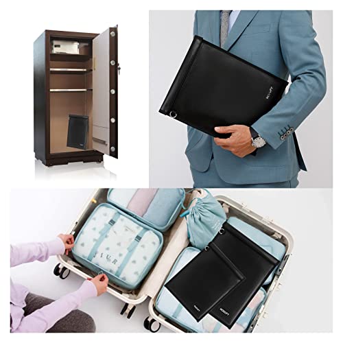 Faraday Bag for Laptops & Tablets, Fireproof & Waterproof Key Fob Signal Blocker - 2 Pack - Black Faraday Key Fob Protec