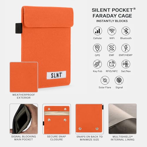 Silent Pocket SLNT Anti Theft Key Fob Case for Car Fits Most Keyfobs Shields Against All Signal TypesIncludes RFID Block