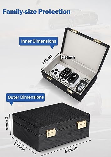 Samfolk Faraday Box & 2 Pack Faraday Bag for Car Keys Keyless Entry Anti Theft Signal Blocking Cage | Samfolk Faraday K