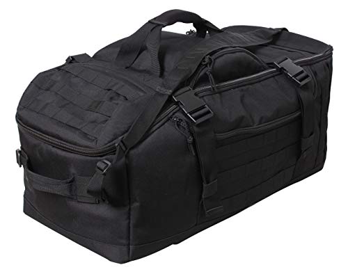 Rothco black 3 in 1 convertible mission bag for military outdoor use | Rothco black 3 in 1 convertible mission bag with