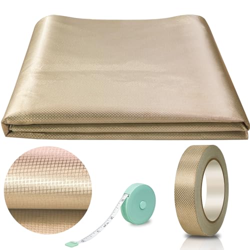 Faraday Fabric 43”x118” with Faraday Tape Military Grade Protection for WiFi, GPS Nickel Copper