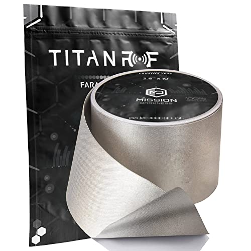 Mission Darkness TitanRF High-Shielding Faraday Tape for RF Enclosures and Sheets Mission Darkness TitanRF |5in W x 10ft