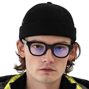 Vintage Brimless Sailor Fisherman Hat for Men & Women | UNDERCONTROL Miki Skull Docker Leather Strap Beanie Cap