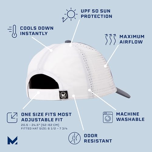 Mission Cooling Apex Hat for Men During Summer Sports Activities UV Protection Lightweight Breathable Sweatband Adjustab