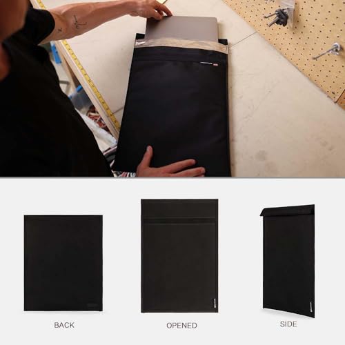 Signal Blocking Faraday Bag for Laptop Protection, Instant Security and Safe Information, 17 Inch | Weatherproof Silent