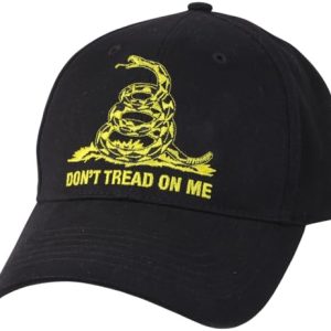 Rothco Don't Tread On Me Low Profile Cap - Black | Military Style | Mens Hat | Outdoor Wear | Comfortable Fit | One Size