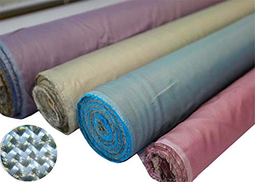 Faraday Protection Fabric-Silver/RPET Woven Blended EMI RFID Shielding 39x59 Inch Soft Washable