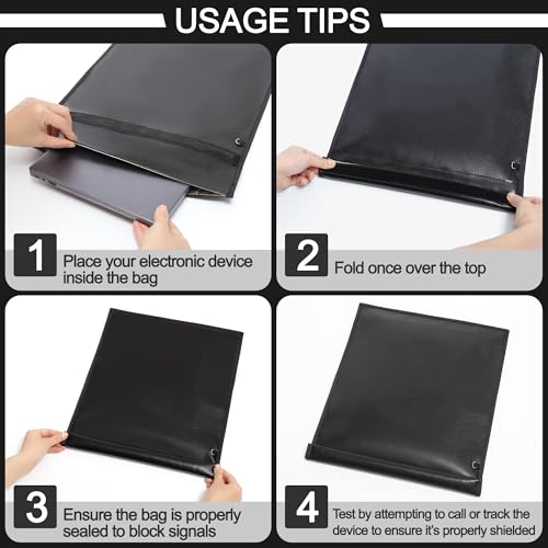 Large Faraday Case 18.5" x 1|7" for Laptops, Signal Blocking Bag with Superior RFID Signal Shielding Large Faraday Case