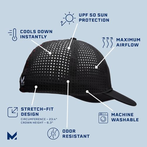 Mission Cooling Flex Varsity Hat - Unisex - Lightweight & Stretch Fit - Cools Up to 2 Hours - UPF 50 Protection
