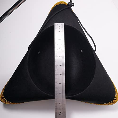 CiviLight Colonial Tricorn Hat for Men during Masquerade Party and Halloween | CiviLight Colonial Tricorn Hat as Captai