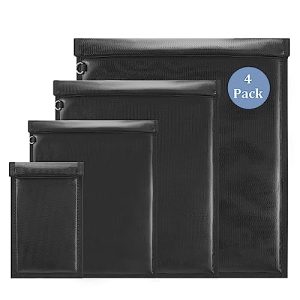 4 Pack Anti-Theft Faraday Bags for Phones & Tablets & Laptops & Radio 4 Pack Fireproof & Waterproof Faraday Pouch with