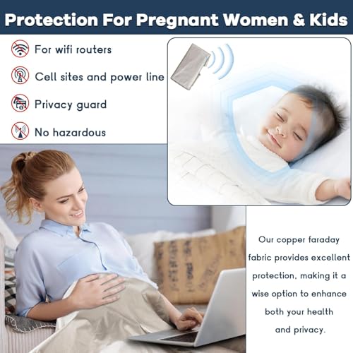 Faraday Fabric 43” x 118” Conductive Material Shielding for WiFi, Cell, Bluetooth, RFID, EMP Protection