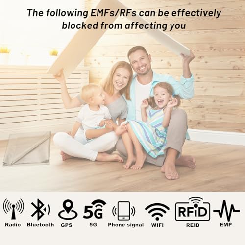 Faraday Fabric with Blockable RF Signals for Signal Blockage Suitable for Cell Phones, Computers, and Electronics - 43"