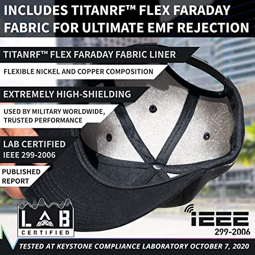 Mission Darkness EMF Blackout Hat for Anti-Radiation Protection - Universal Adult Size (Adjustable)