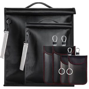 Anti-Tracking 6 Pack Faraday Bags for Laptops & Tablets | Fireproof & Waterproof EMP Proof Faraday Cage Bags | Anti-Tra