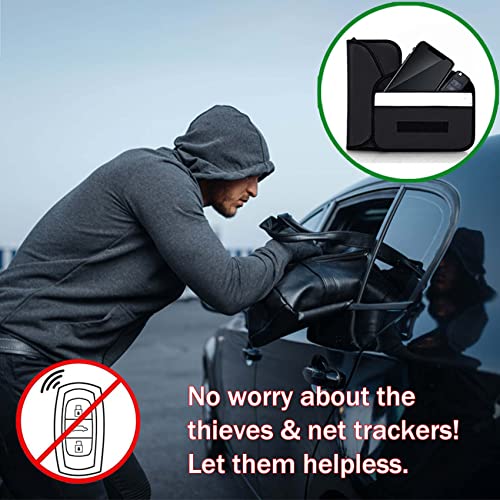 ONEVER GPS RFID Faraday Bag for Phone Privacy Protection Anti-Tracking Anti-Spying Car Pouch (1 Pack) ONEVER Signal Bl