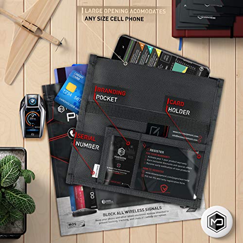 Mission Darkness Phone & Keyfob Faraday Bag Bundle - RF Shielding, Anti-Tracking & Hacking, EMP Protection (2-Pack)