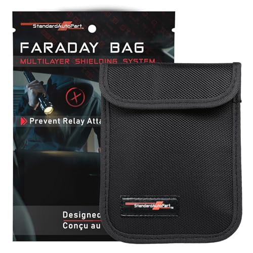 StandardAutoPart Faraday Bag for Car Keys – Anti-Theft Key Fob Pouch with RFID Signal Blocker - Protects Against Car Hac