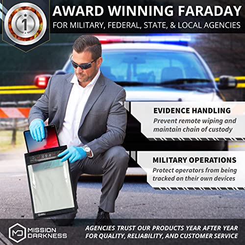 Mission Darkness Window Faraday Bag - Device Shielding for Law Enforcement & Military, Travel & Data Security, EMP Prote