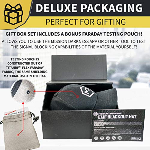 Mission Darkness EMF Blackout Hat and Phone Shield Bundle - EMF Protection and RF Shielding for Tech Lovers - Limited Ed