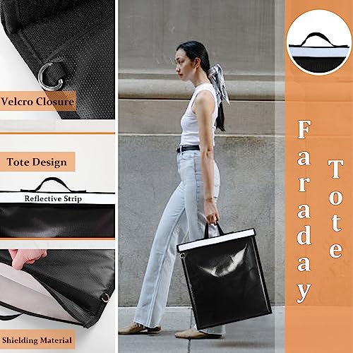 Faraday Bags for Laptops & Phones + Shielding + Protection from Electromagnetic Interference + Lightweight & Padded (16"