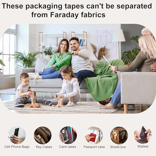 Faraday Fabric with Blockable RF Signals for Signal Blockage Suitable for Cell Phones, Computers, and Electronics - 43"