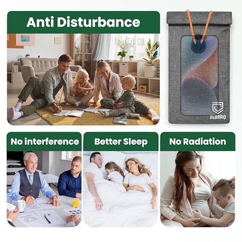 Premium EMF Blocker Case for Cell Phone Protection Fits All Smartphones Anti-Shield Sleeve Pouch Cover Black Premium EMF