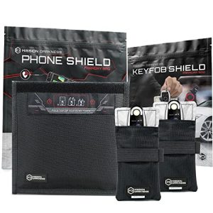 Mission Darkness Phone & Keyfob Faraday Bag Bundle - RF Shielding, Anti-Tracking & Hacking, EMP Protection (2-Pack)