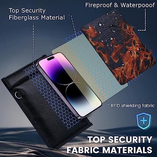 Simket Faraday Bags for Phones and Car Key 2 Pack Signal Blocking Pouch Black Simket Faraday Bags for Phones and Car K