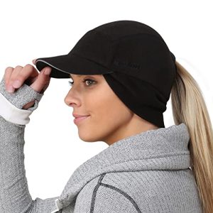 TrailHeads Fleece Reflective Winter Hat for Women Workouts