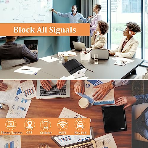 4 Pack Faraday Bags for Laptops & Tablets & Radio & Car Keys | Faraday Cage 4 Pack RFID Bag for Electronics Protection