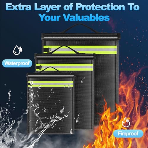 5 Pack EMP Proof Faraday Bags for Laptops Tablets Phones Car Keys | EMP Bags Faraday Pouch with Handle Reflective Strip