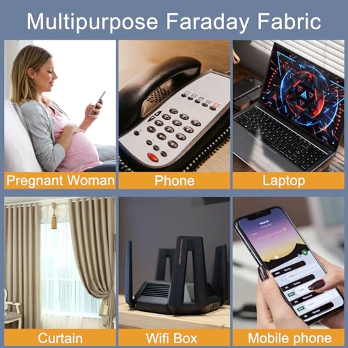 Faraday Fabric 43"x118" (Big 3 Yards) Conductive Shielding Material for EMF Protection Military Grade
