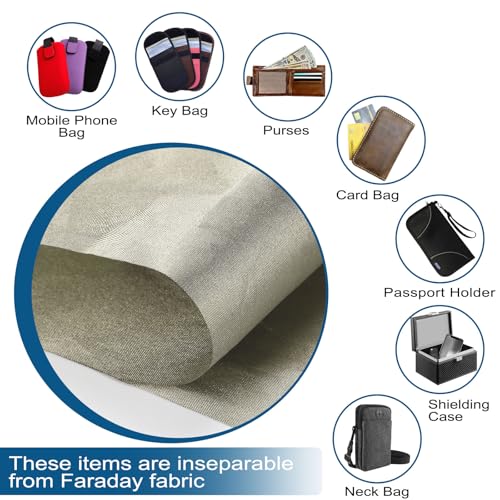 Faraday Fabric 43”x129” 314" L Tape Military Grade Protection for EMF EMP EMP Shield | Military Grade Faraday Cloth 43”