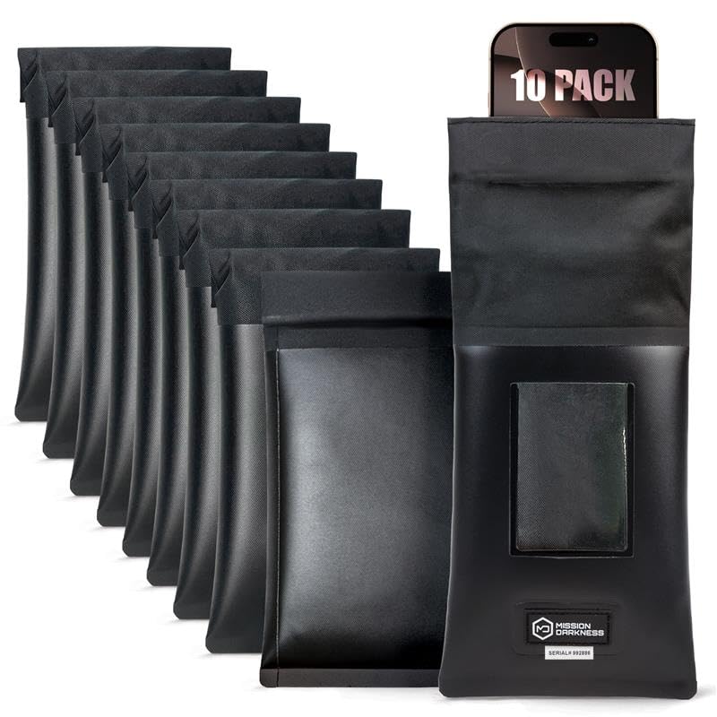 Mission Darkness Max-Magnetic Faraday Phone Bag - Signal Blocking Pouch for Schools and Families, Corporate Privacy, Dev