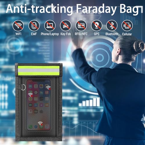 Yaokvide 2 Pack Faraday Bags for Phone & Car Keys Users | Yaokvide 2 Pack Faraday Bags for Phone & Car Keys Anti-Theft