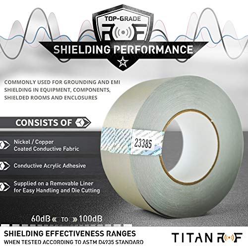 Mission Darkness TitanRF High-Shielding Faraday Tape for RF Enclosures and Sheets Mission Darkness TitanRF |5in W x 10ft