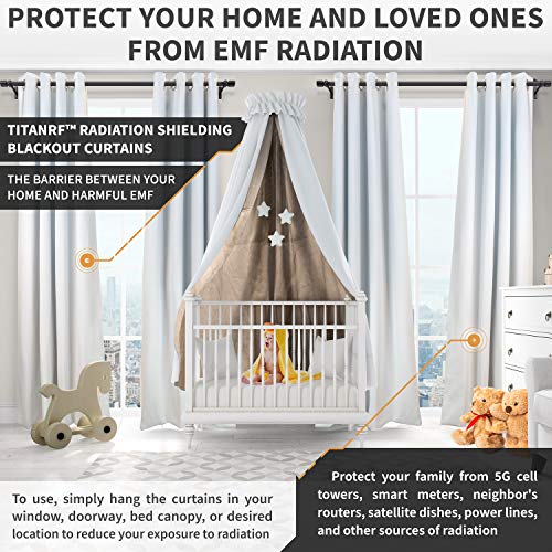 Mission Darkness TitanRF Radiation Shielding Blackout Curtains for EMF Protection, Suitable for Home Use, Blocks Radio F