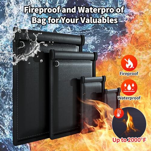 Faraday Bags EMP Proof 4 Pack Anti-Tracking Key Fob Protector for Phones & Laptops & Tablets & Car Keys - Fireproof & Wa