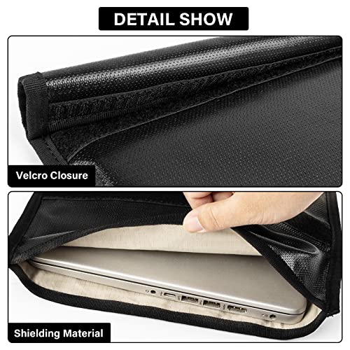 Faraday Bags Fire Water Resistant Block Signals 3 Pack Effective Against Hacking Tracking Suitable for Laptops Phones (3