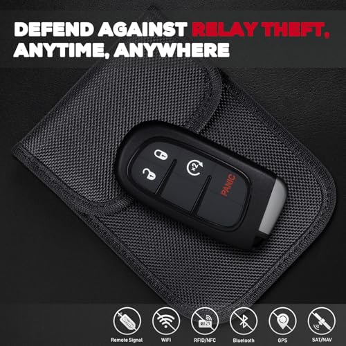 StandardAutoPart RF Shielding Faraday Bag - Keyfob Protective Case for Vehicle Security Anti-Hacking Anti-Signal Relay