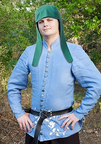 Medieval Coif Cap Linen Hats Bonnet with Ear Flaps for Cosplay and Victorian Costumes | Victorian Peasant Medieval Coif